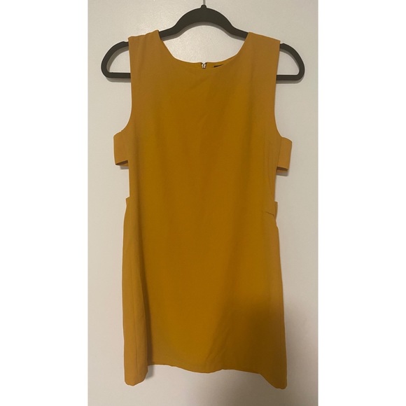 Forever 21 Side Cut Out Mustard Dress - Picture 1 of 10